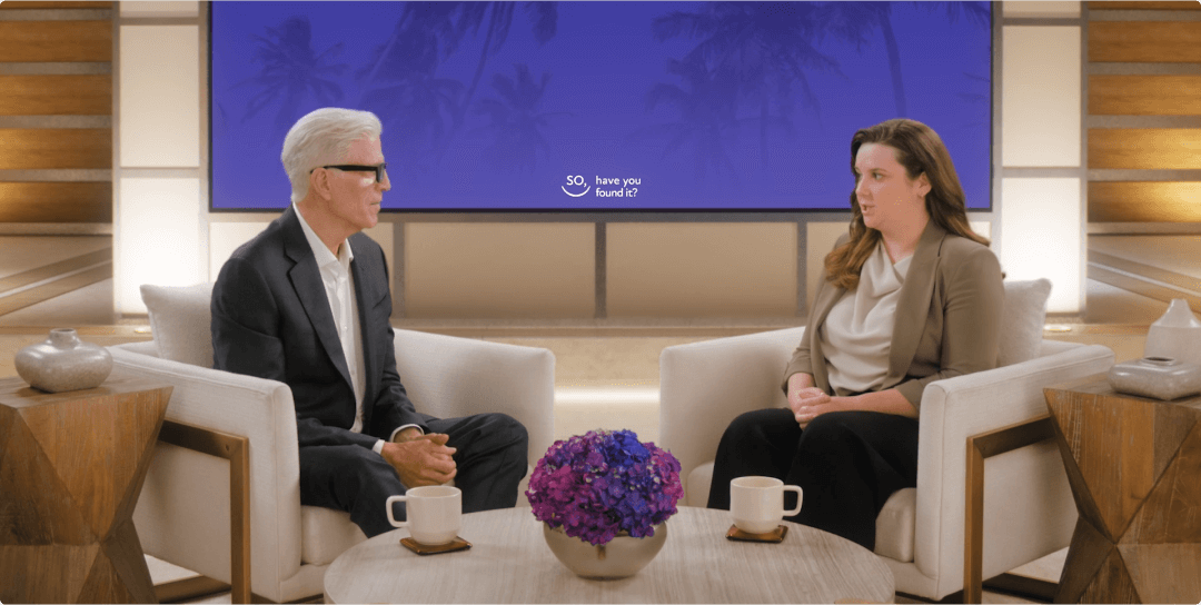 Ted Danson interviews SOTYKTU® patient Emily about living with moderate to severe plaque psoriasis